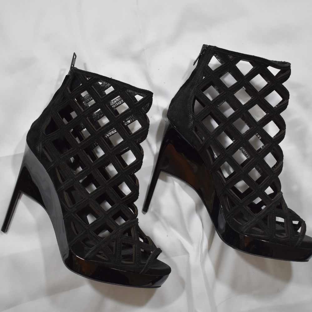 Burberry Black Suede Booties